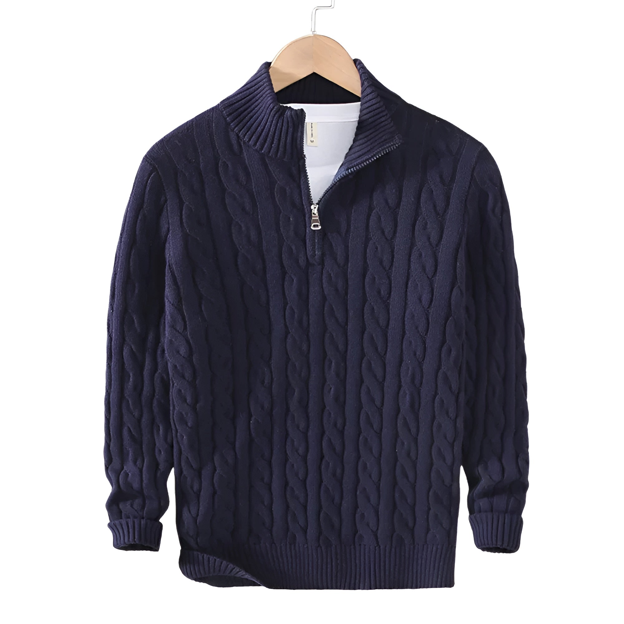 Men's Half-Zip Knit Sweater