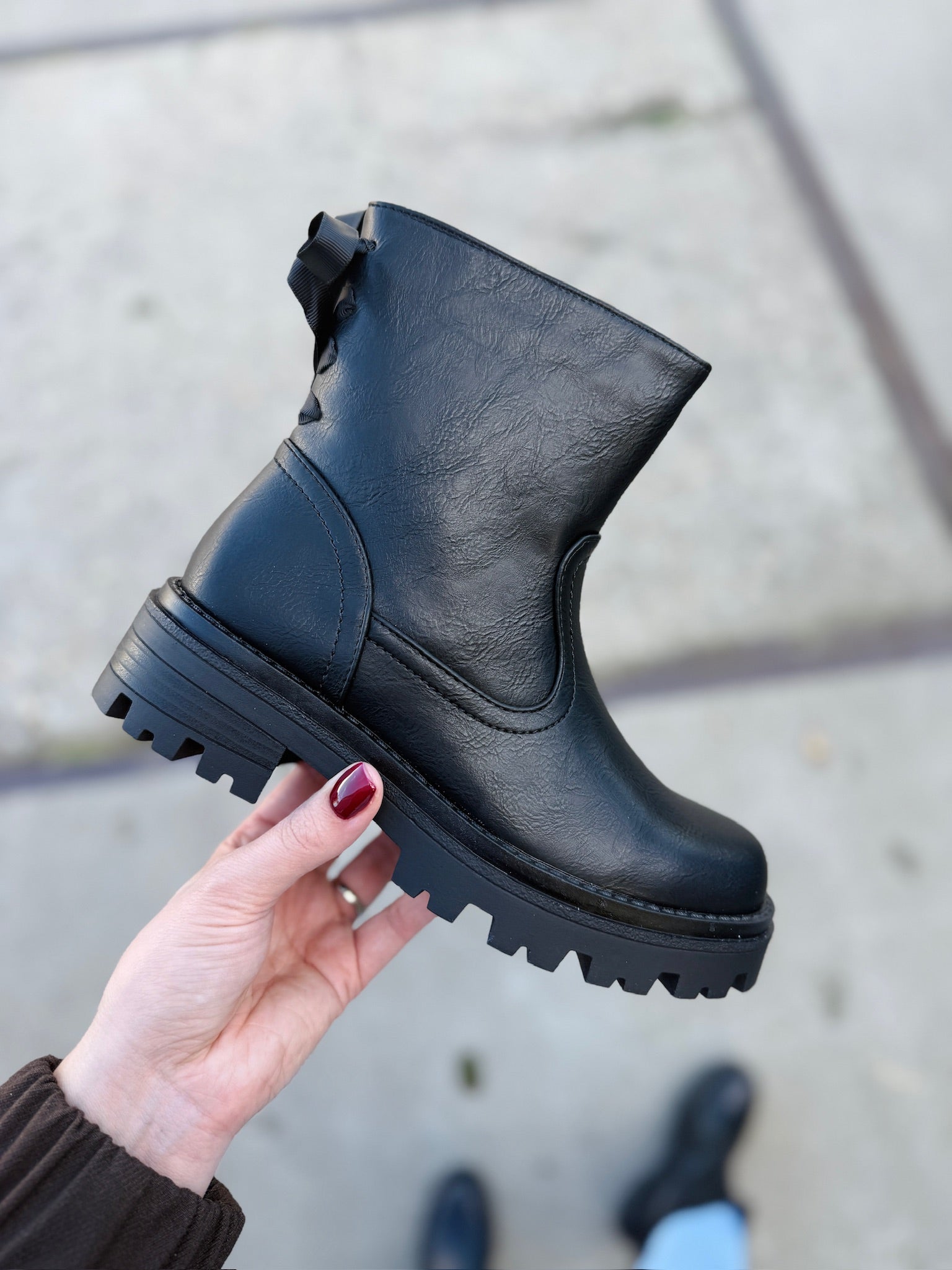 Women's Bow Detail Black Boots