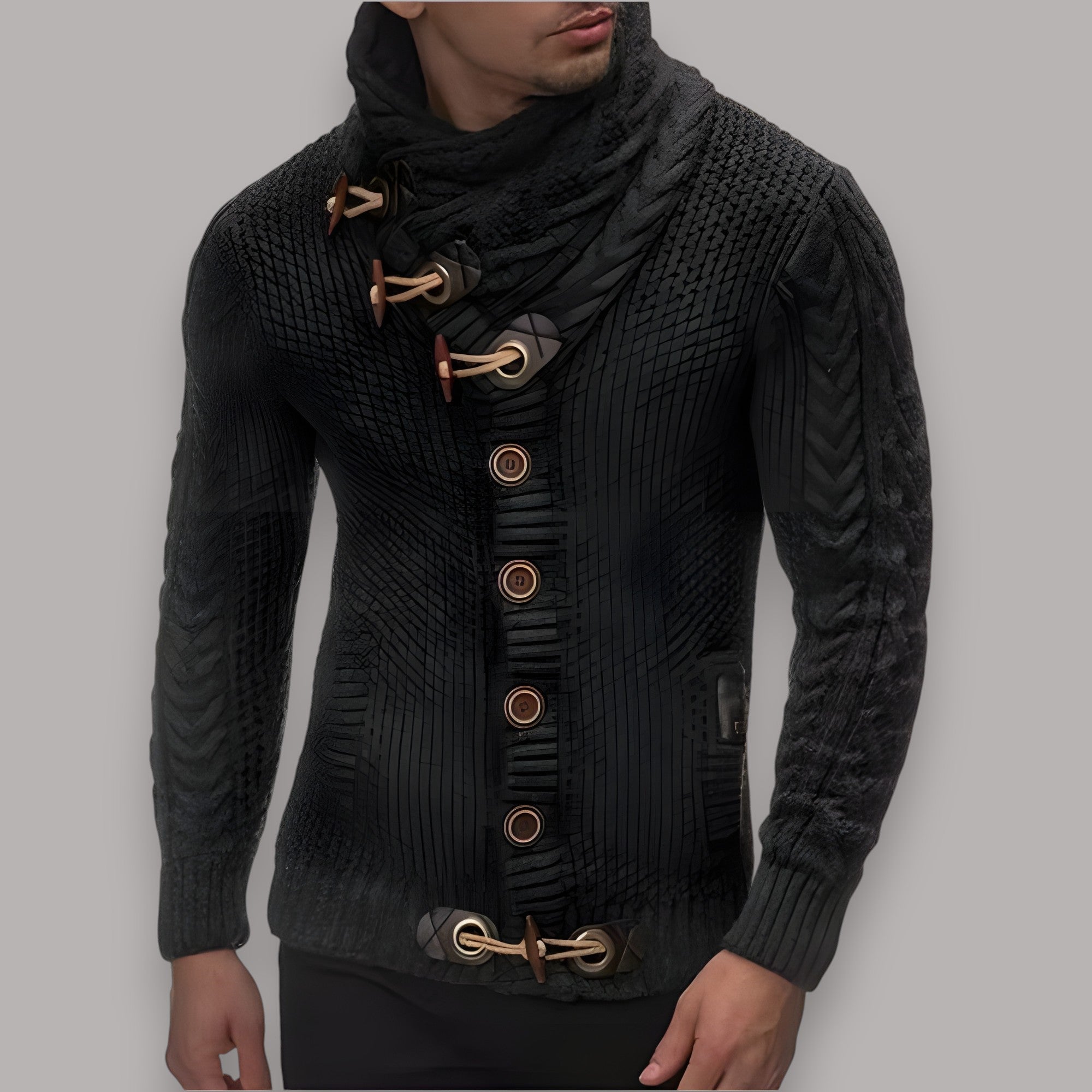 Men's Textured Crewneck Sweater