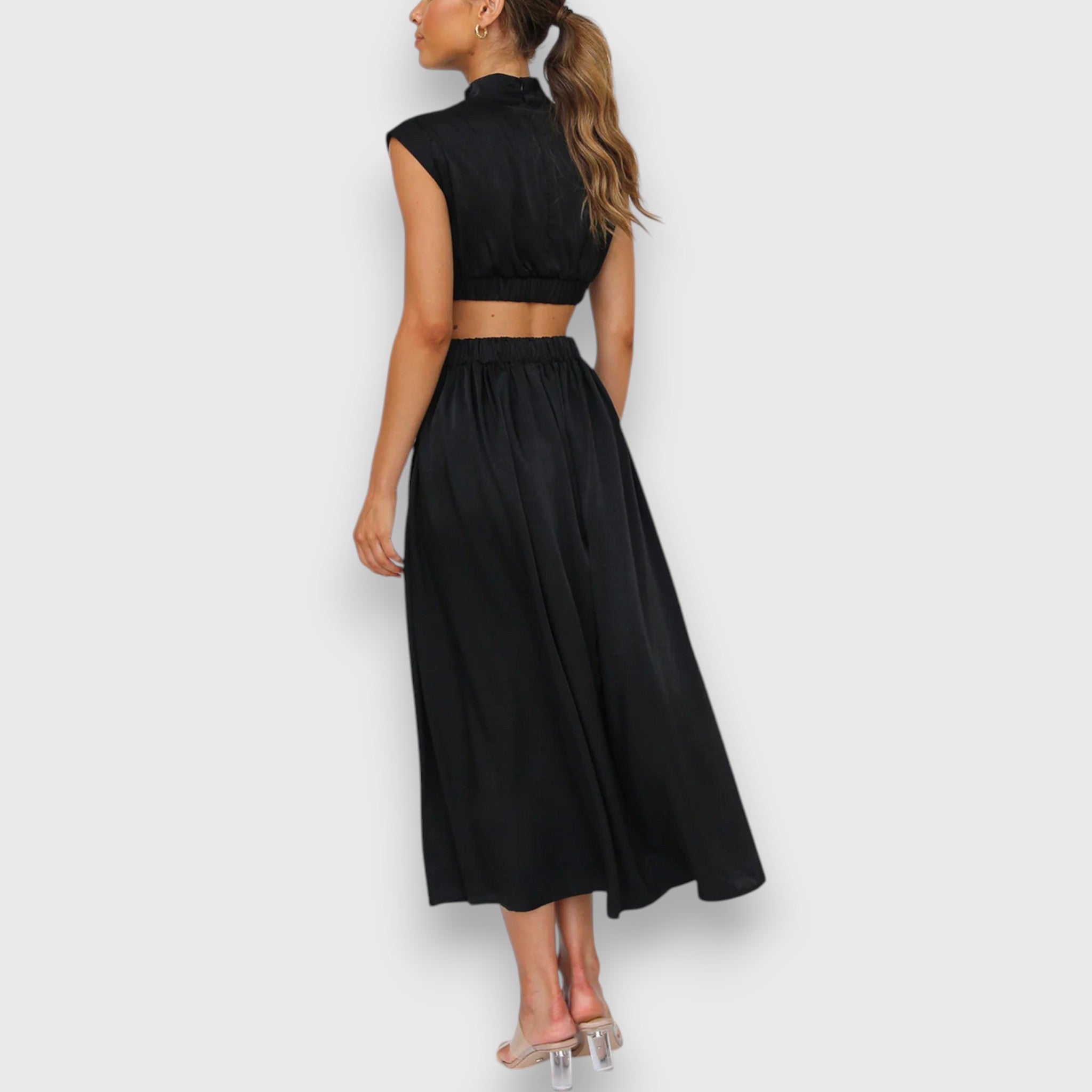 Cut-Out Maxi Dress – Blue
