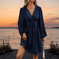 Women's Elegant Refined Dress – Navy