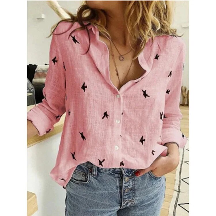 Fine Floral Blouse – Brown
