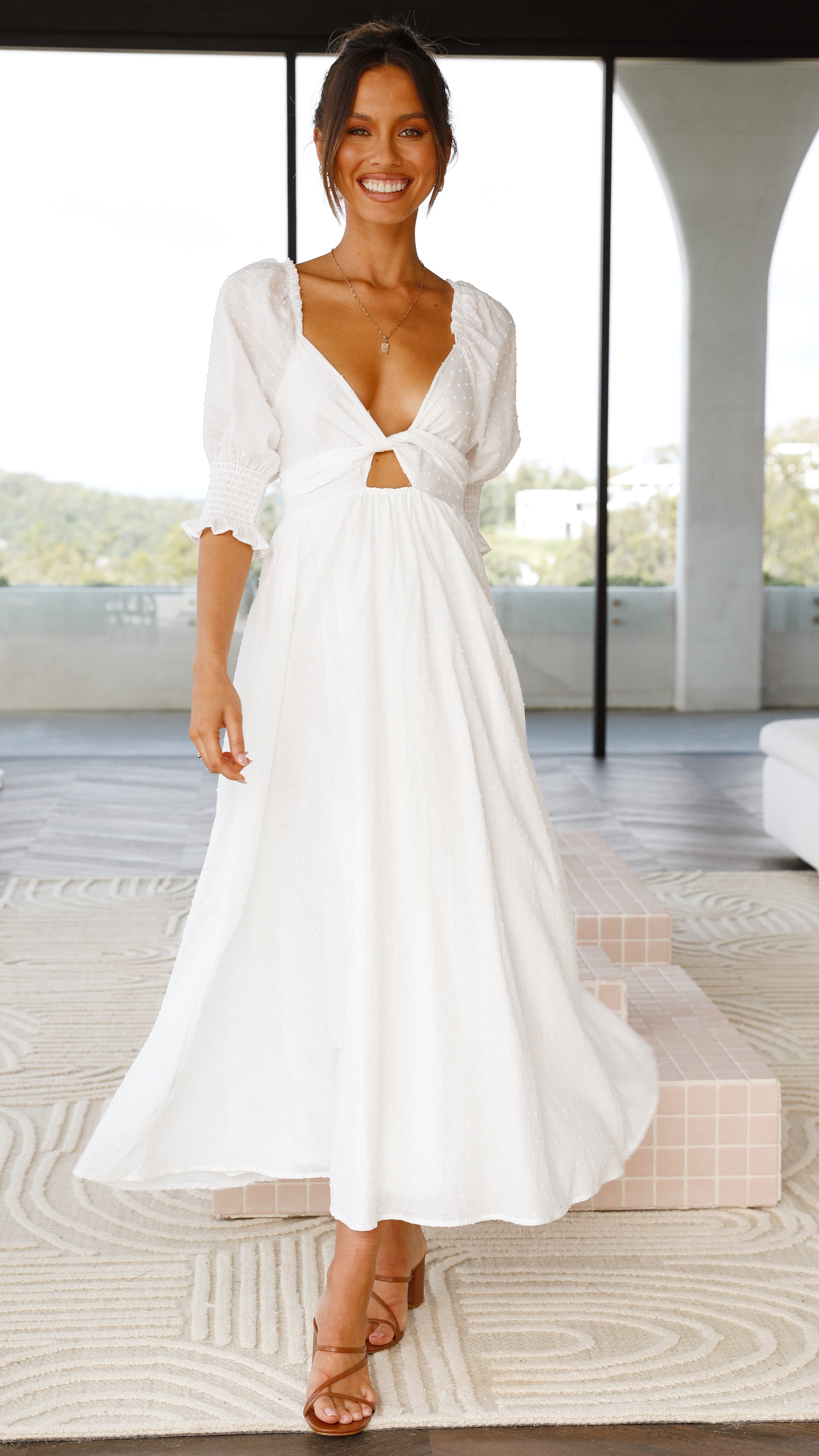 Women's Cierra Midi Dress – White