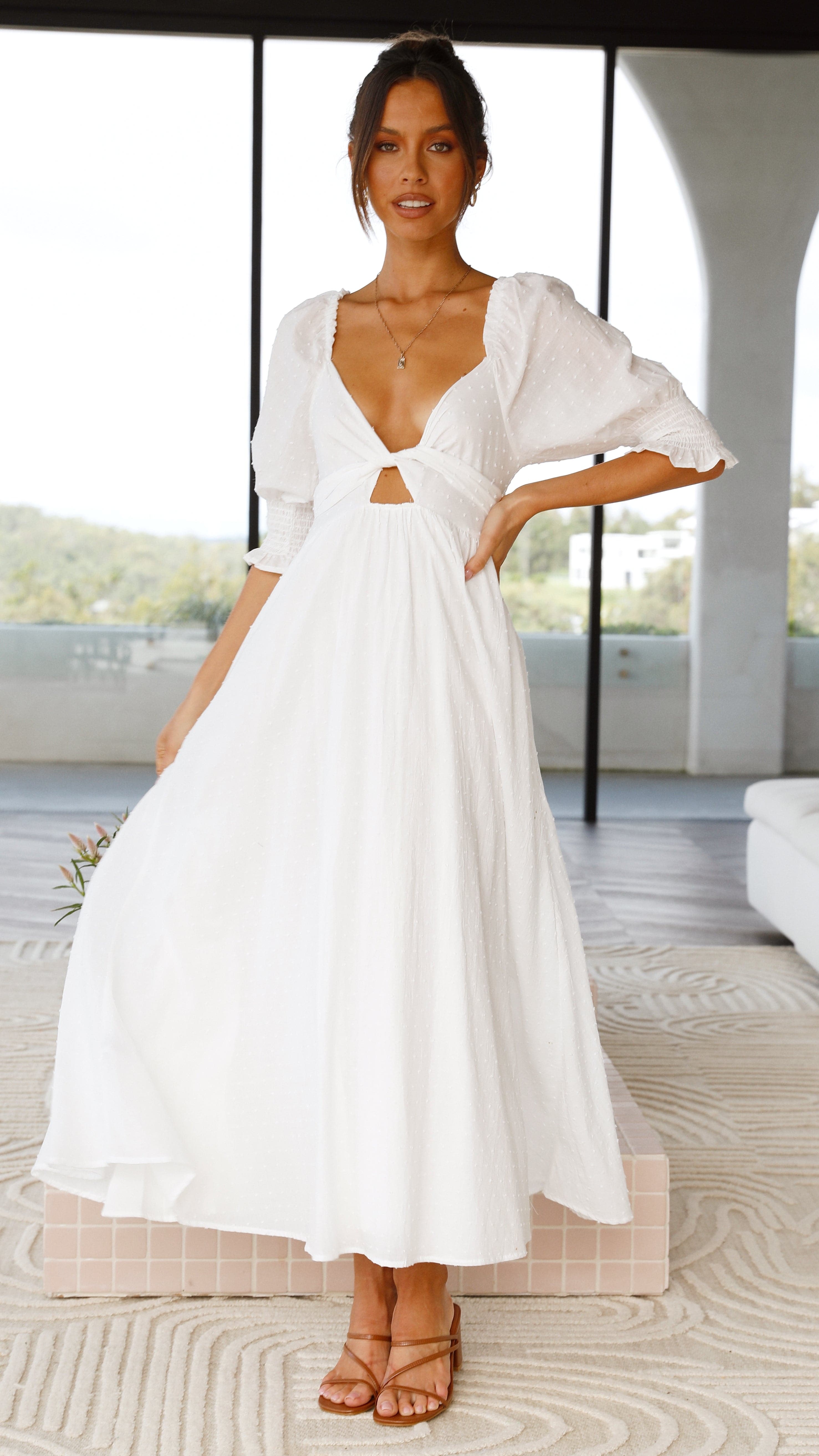 Women's Cierra Midi Dress – White