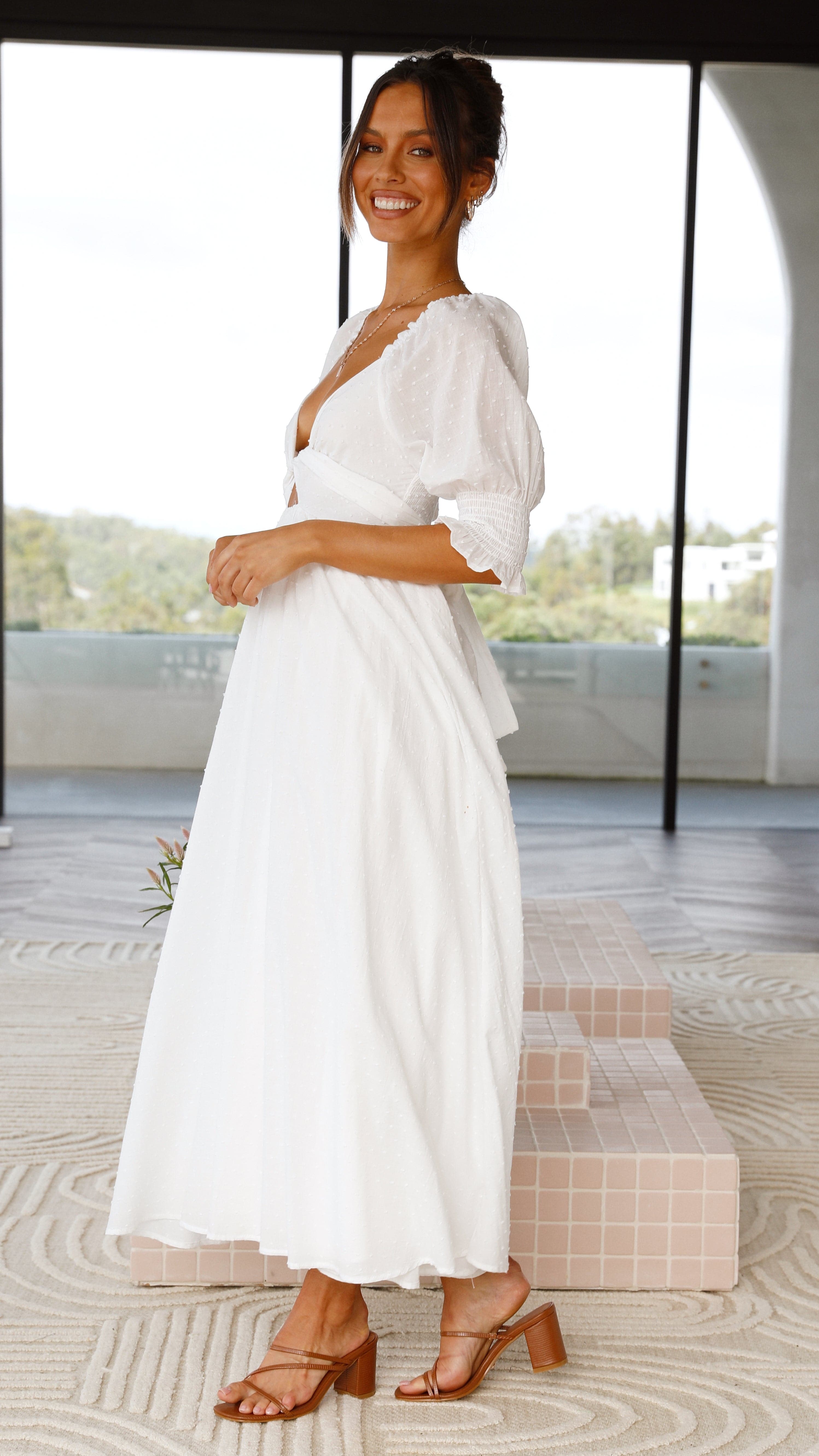 Women's Cierra Midi Dress – White