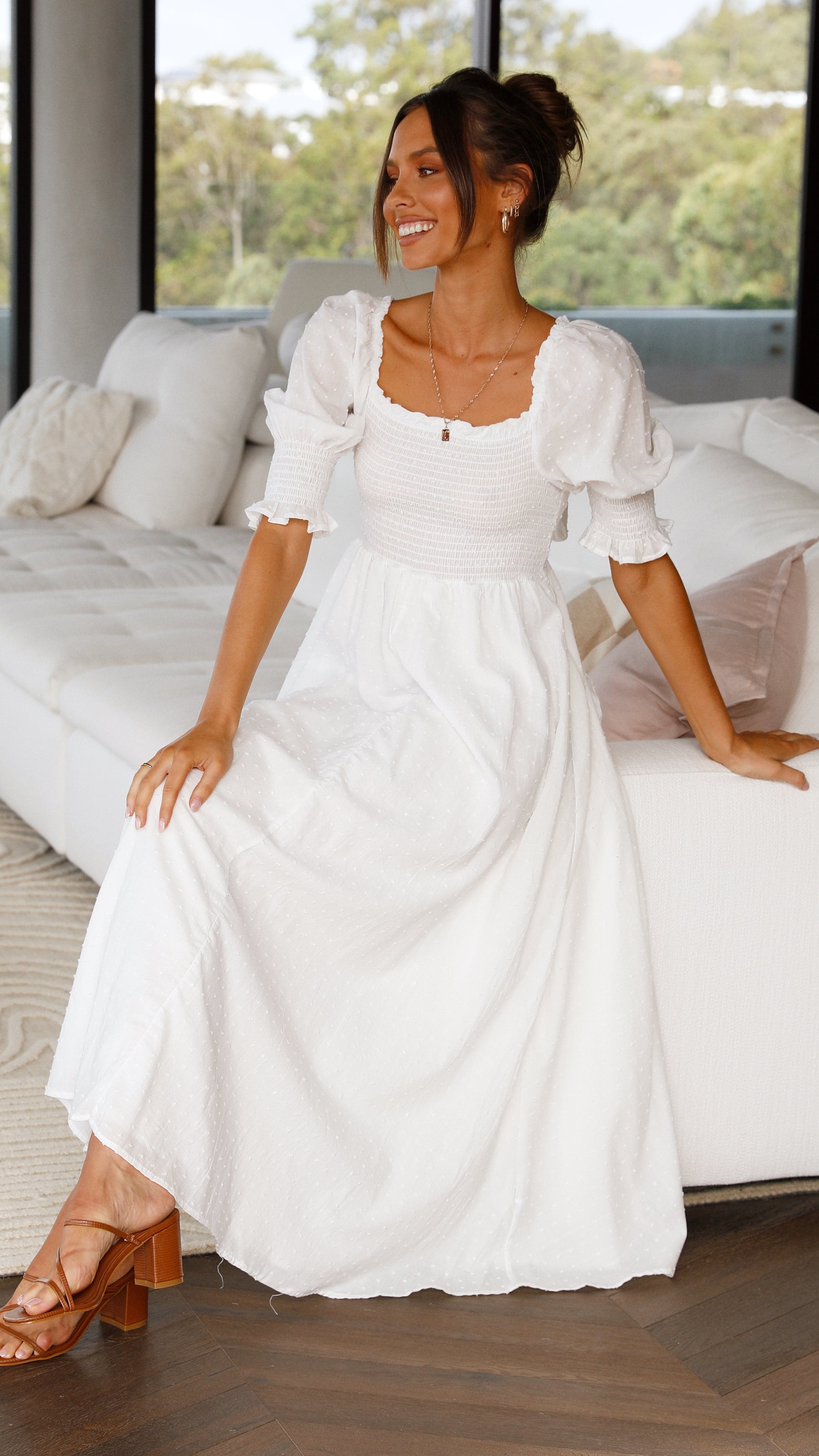 Women's Cierra Midi Dress – White