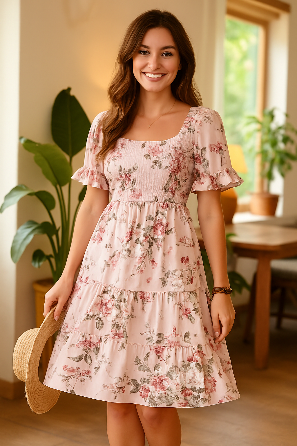 Women's Luxury Maxi Dress – Light Pink