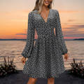 Women's Elegant Refined Dress – Black/White