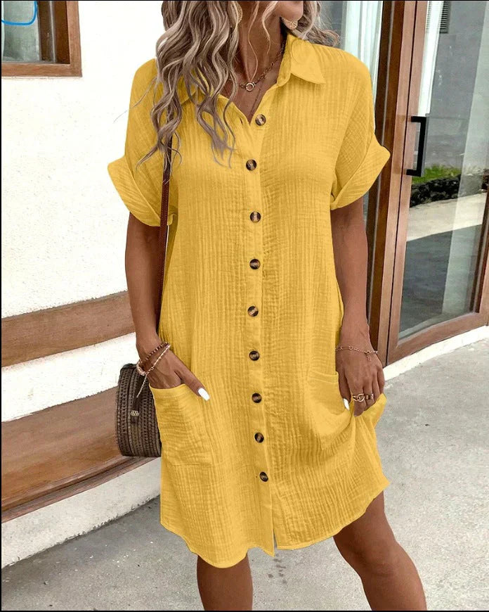 Women's Button-Up Shirt Dress