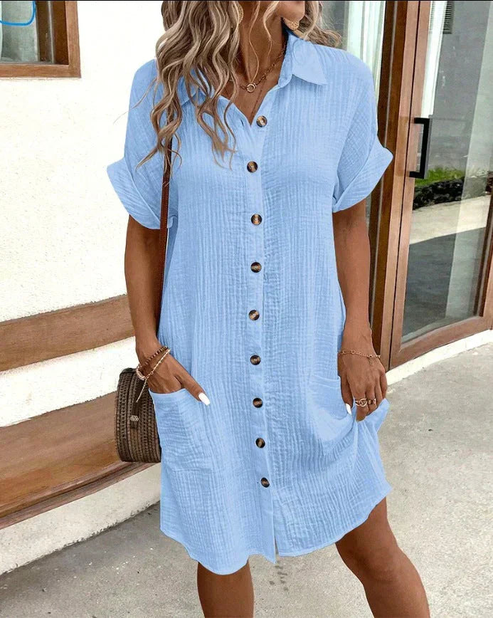 Women's Button-Up Shirt Dress