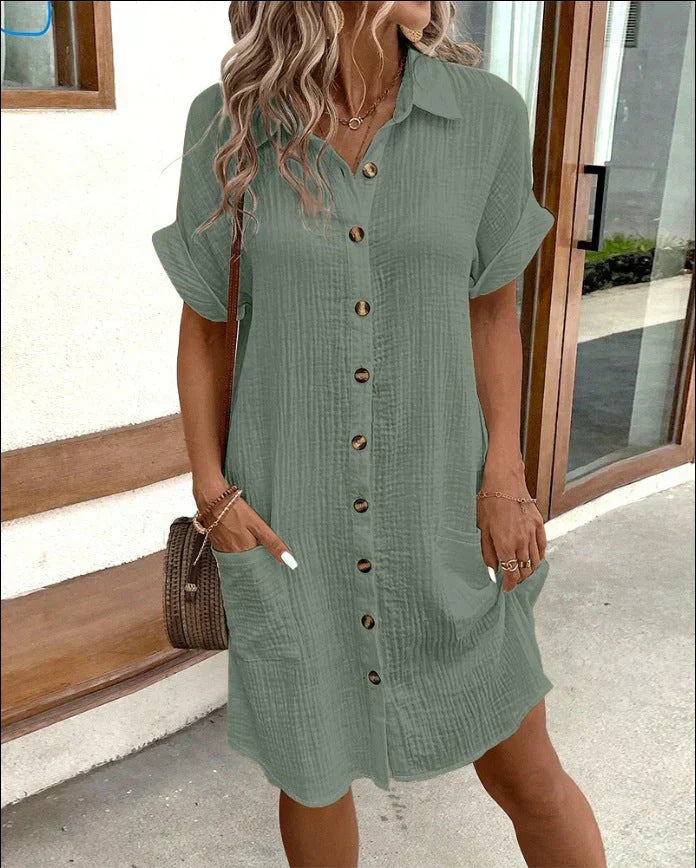 Women's Button-Up Shirt Dress