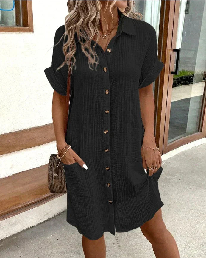 Women's Button-Up Shirt Dress