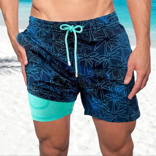 Men's Double-Layer Swim Trunks