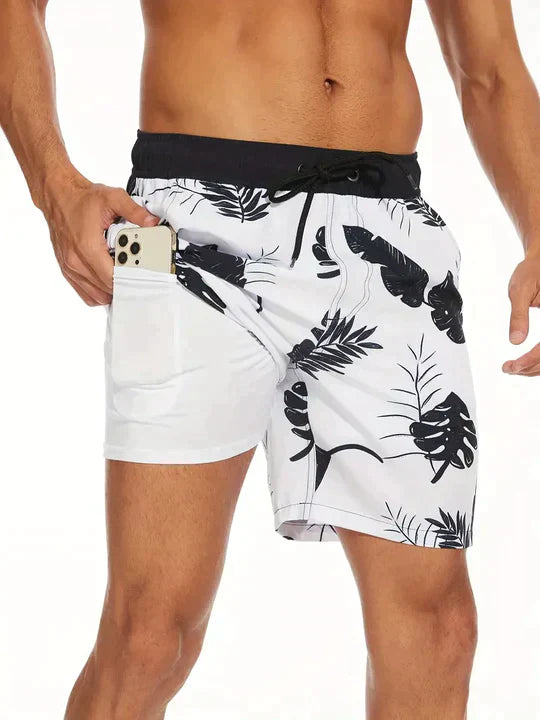 Men's Double-Layer Swim Trunks