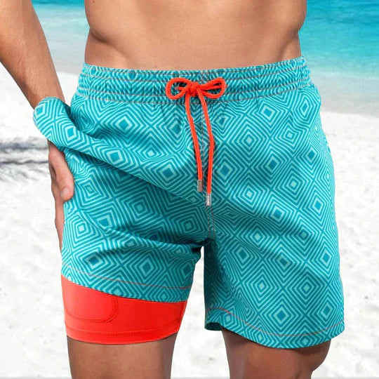 Men's Double-Layer Swim Trunks