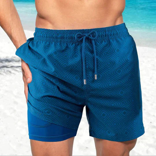 Men's Double-Layer Swim Trunks