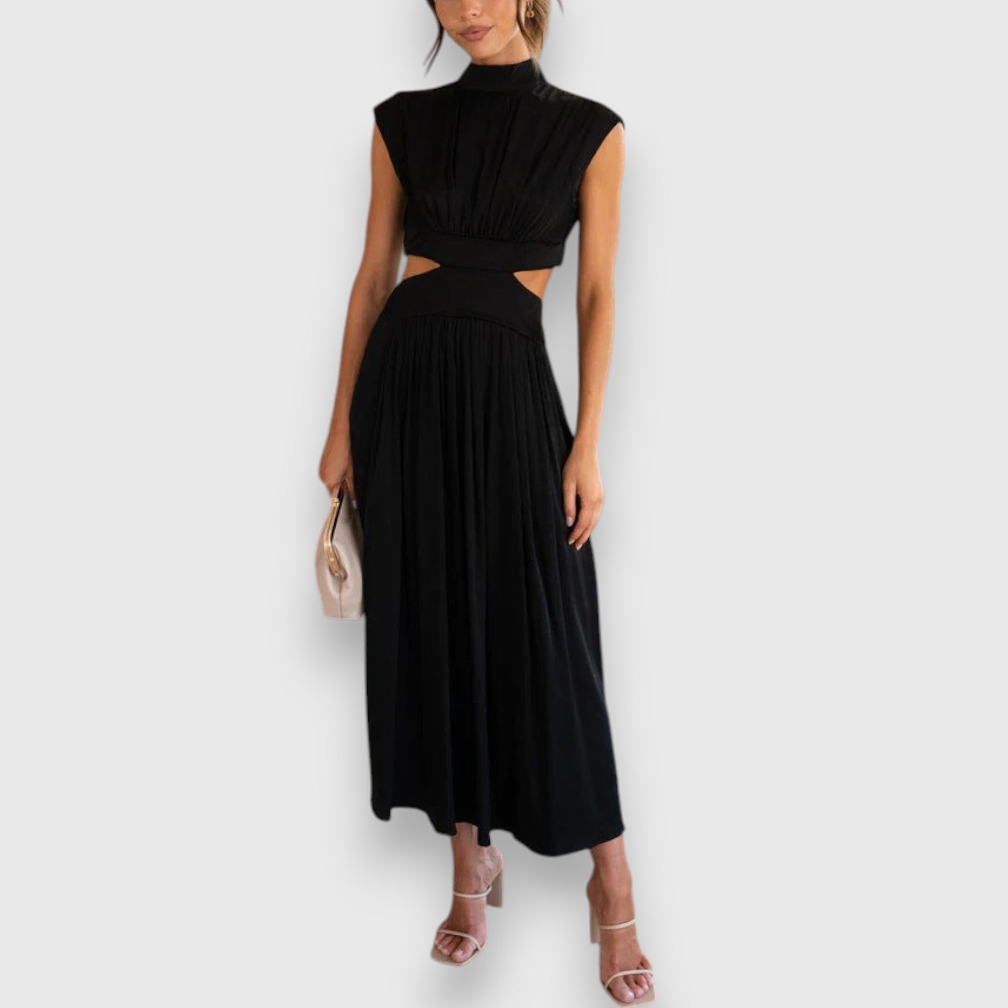 Cut-Out Maxi Dress – Blue
