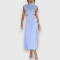 Cut-Out Maxi Dress – Blue