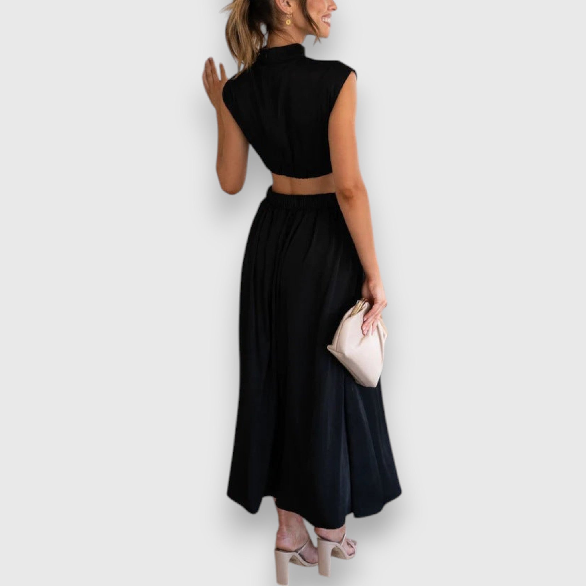 Cut-Out Maxi Dress – Blue