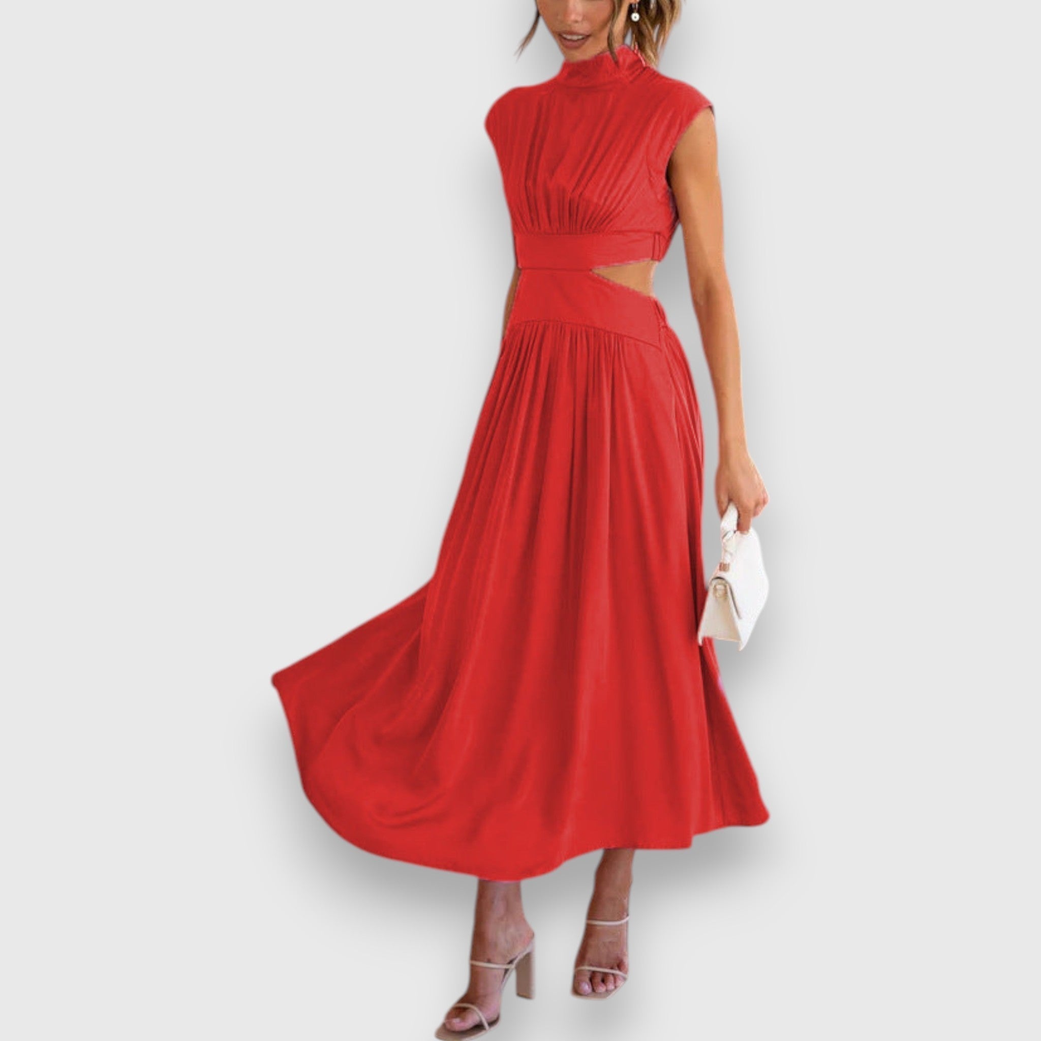 Cut-Out Maxi Dress – Blue