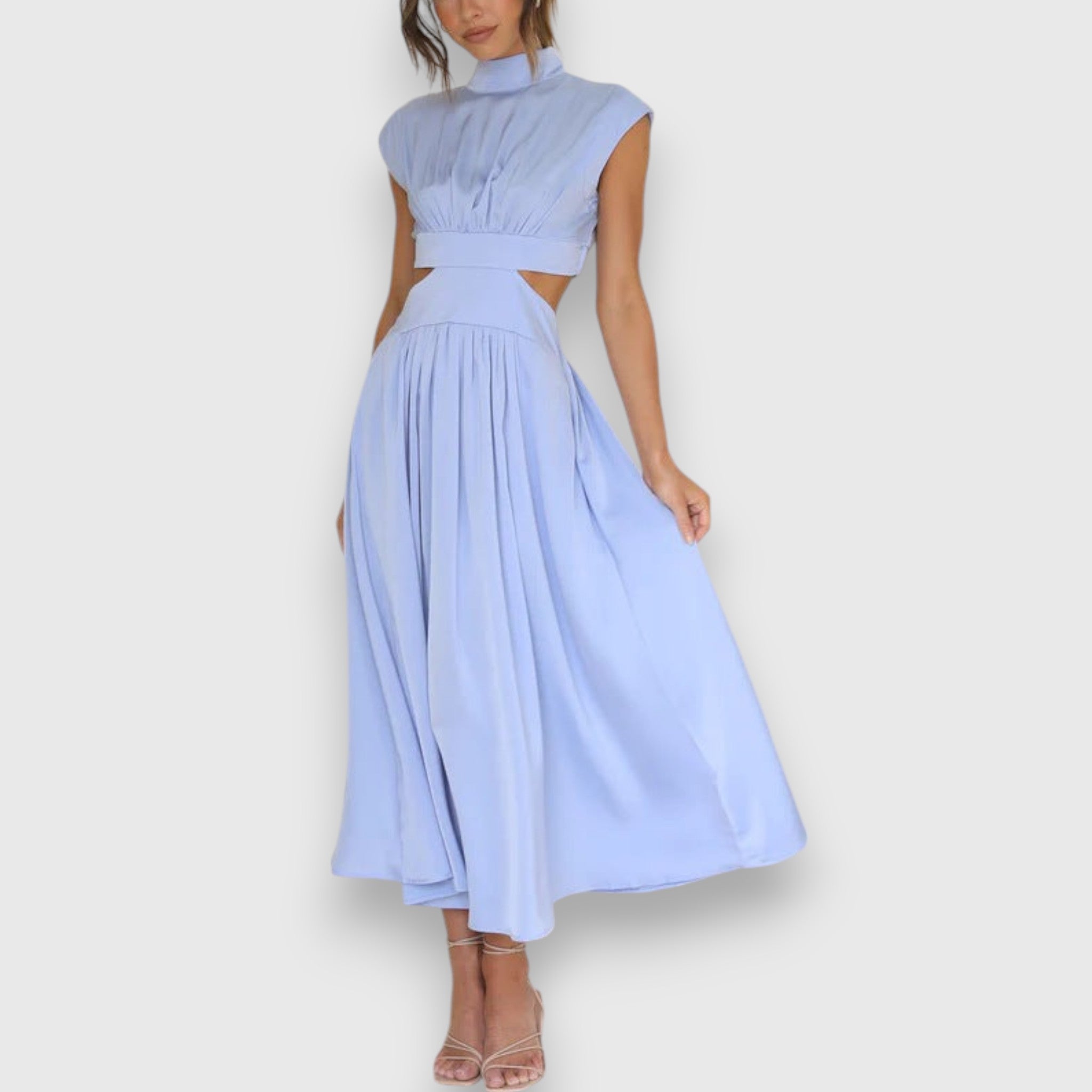 Cut-Out Maxi Dress – Blue