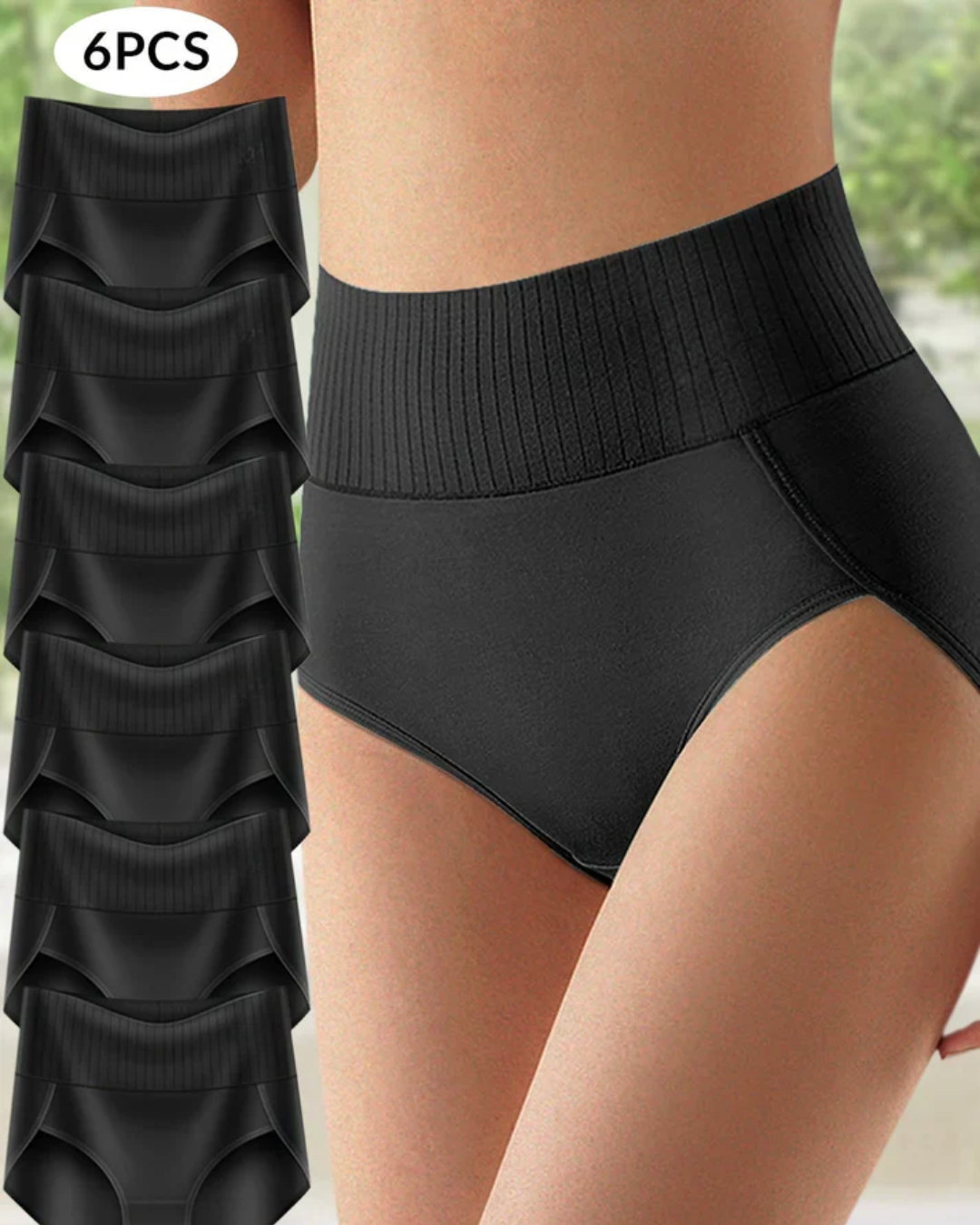 Women's High-Waist Briefs – 6 Pack