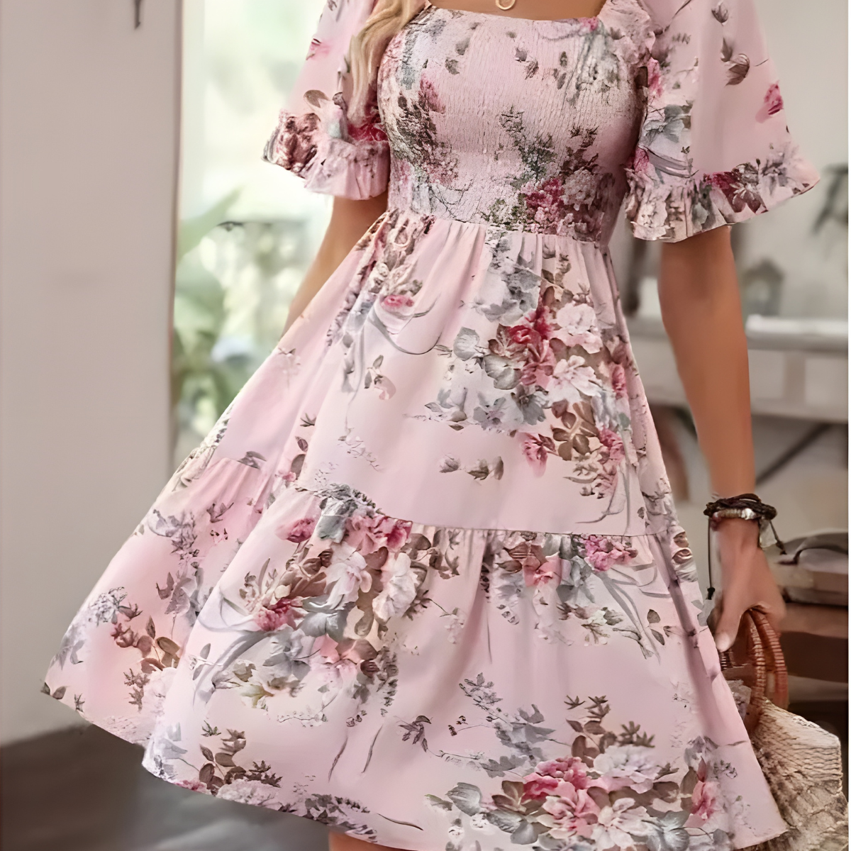 Women's Luxury Maxi Dress – Light Pink
