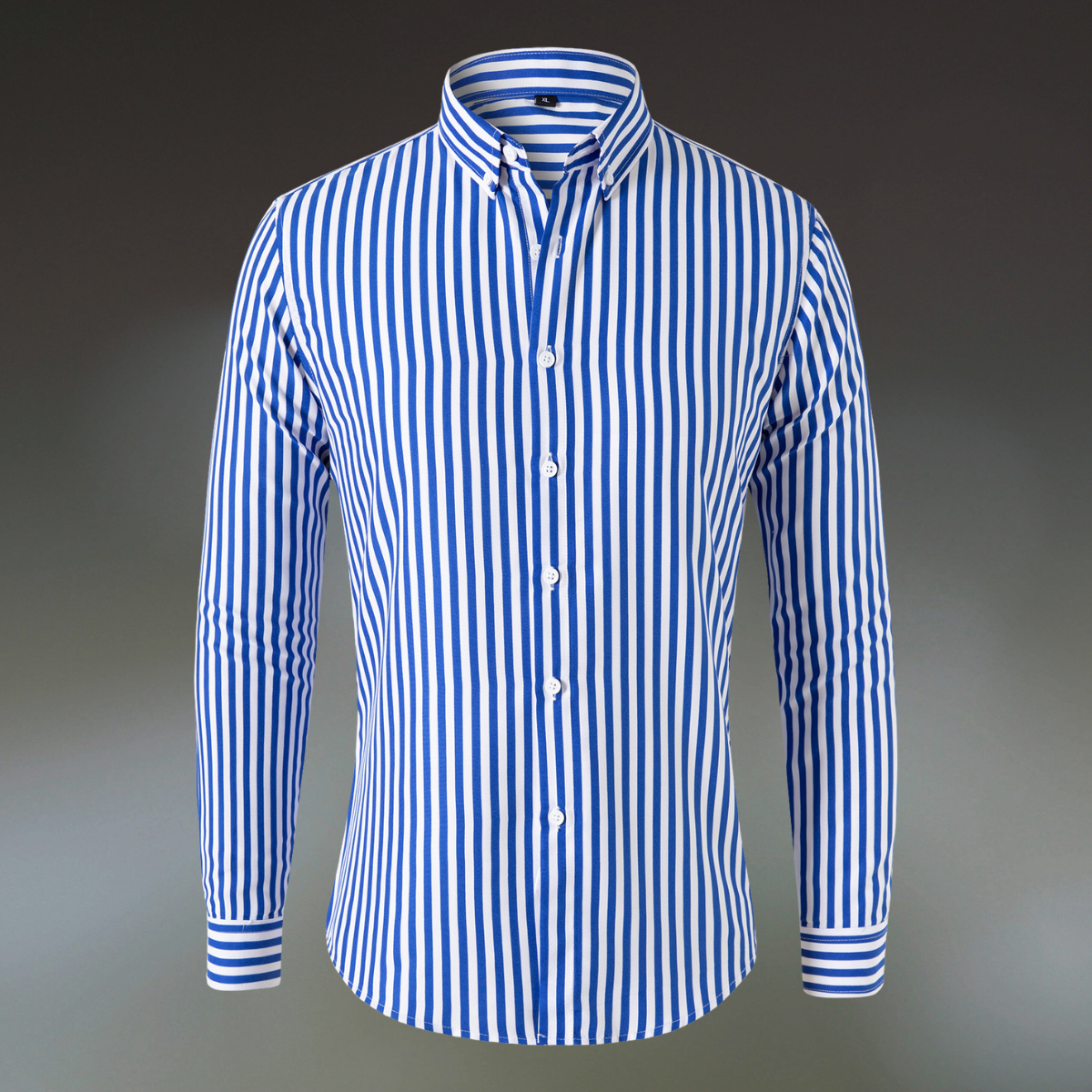 Casual Striped Shirt – Blue