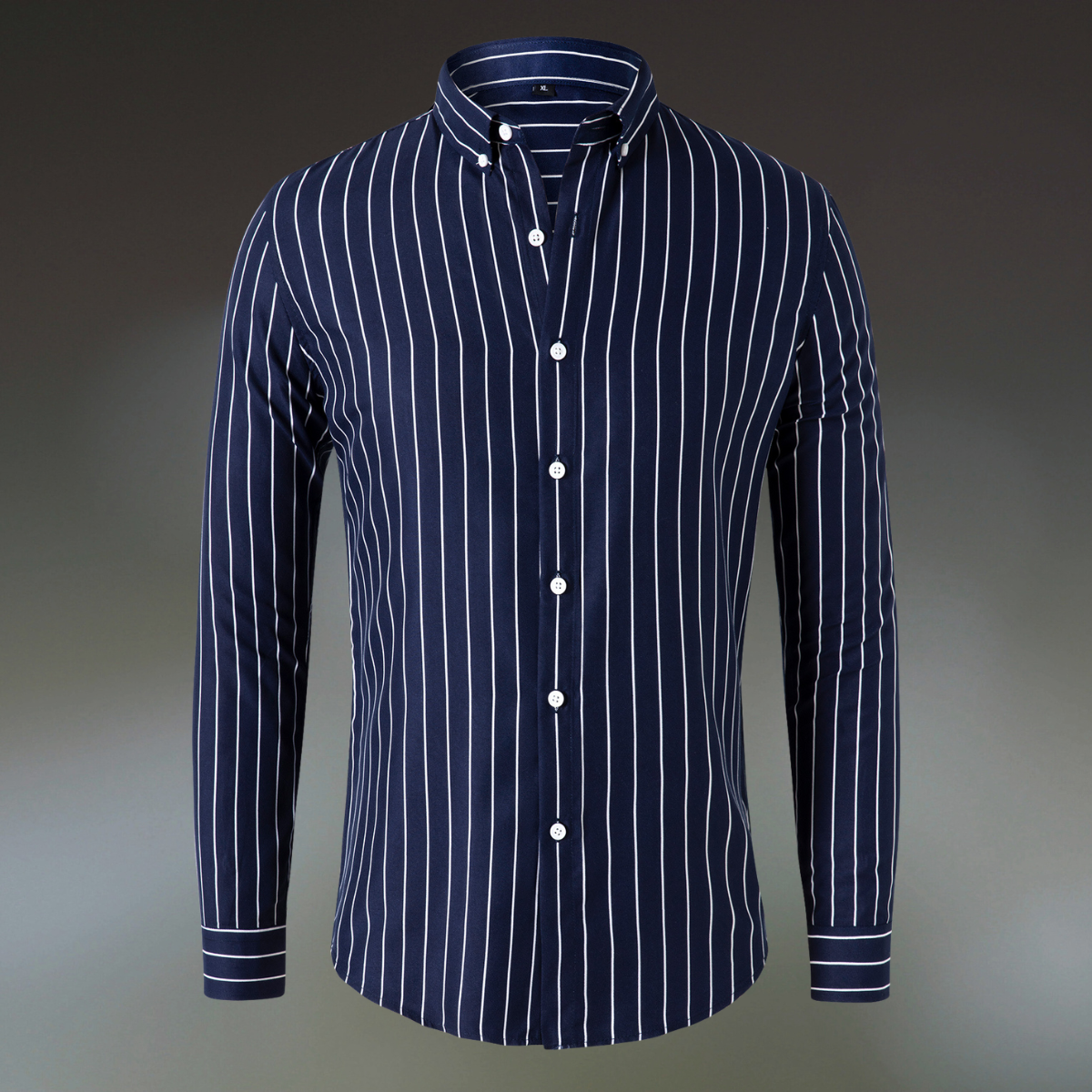 Classic Striped Shirt – Navy