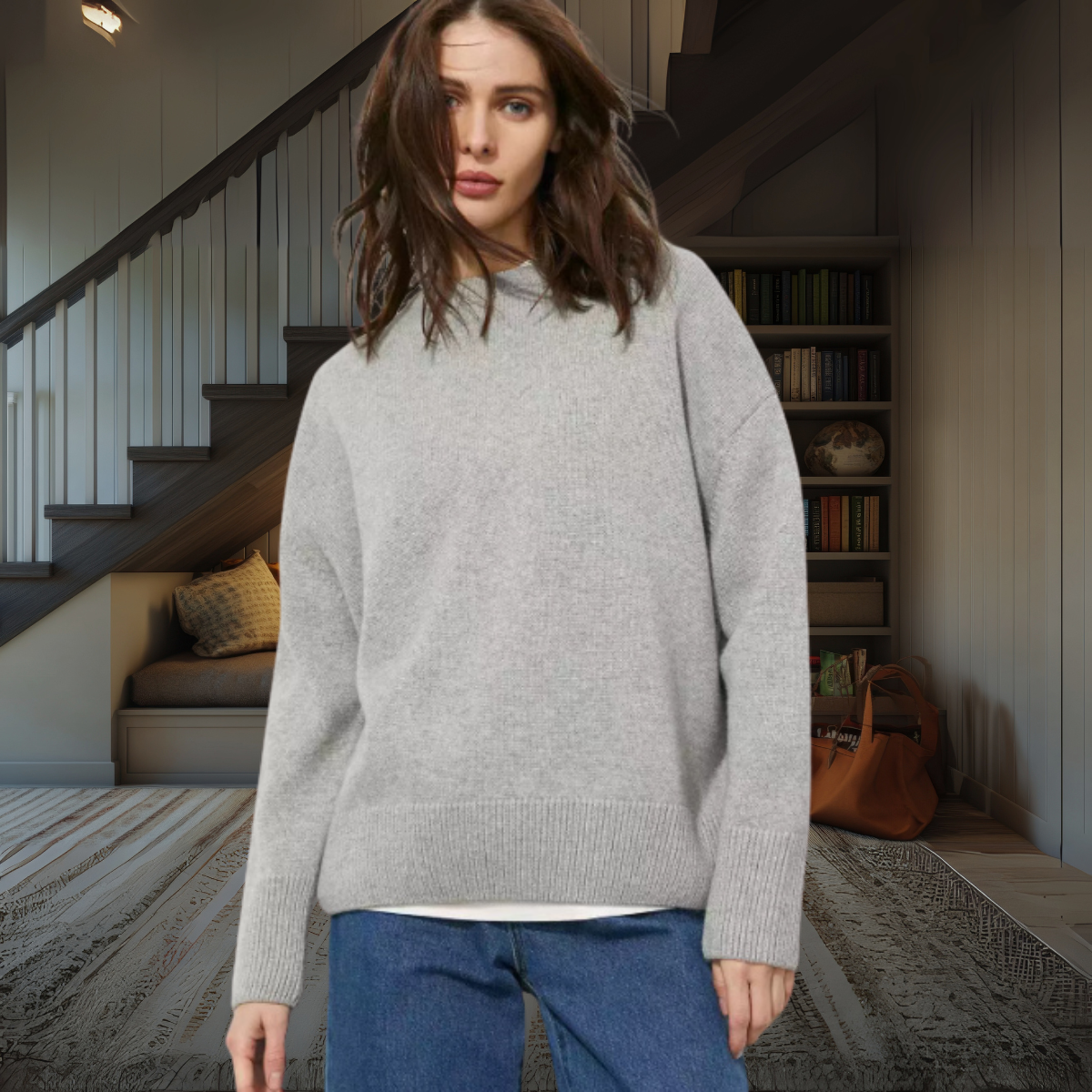 Soft Knit Sweater – Gray
