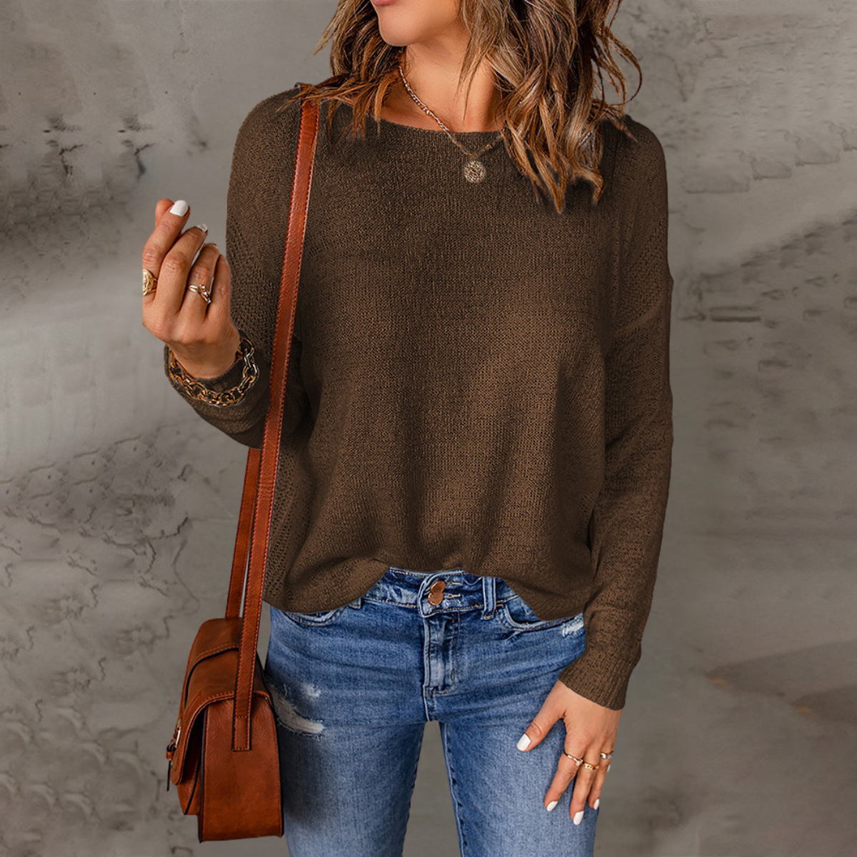 Soft Knit Sweater – Khaki Green