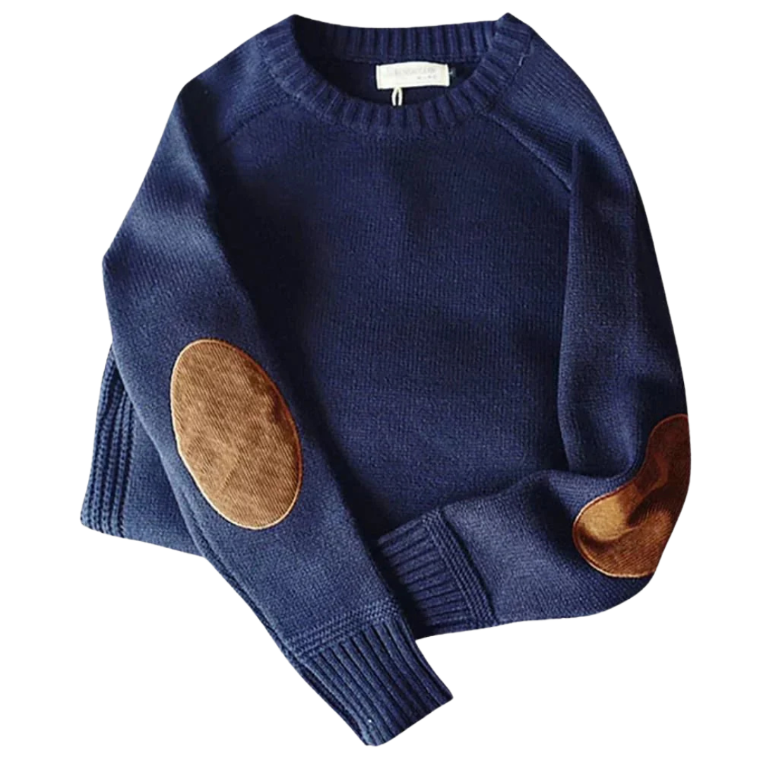 Men's Elbow Patch Crewneck Sweater