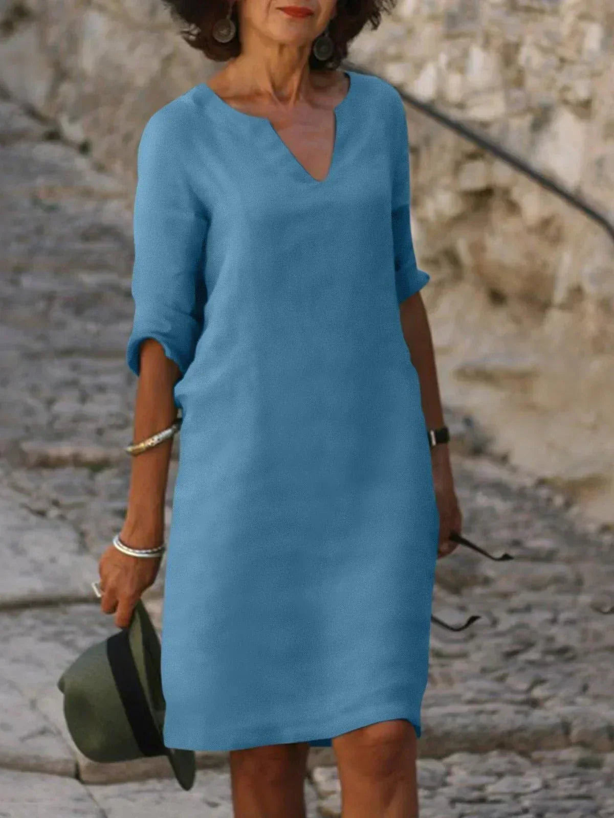 Women's Elegant V-Neck Dress