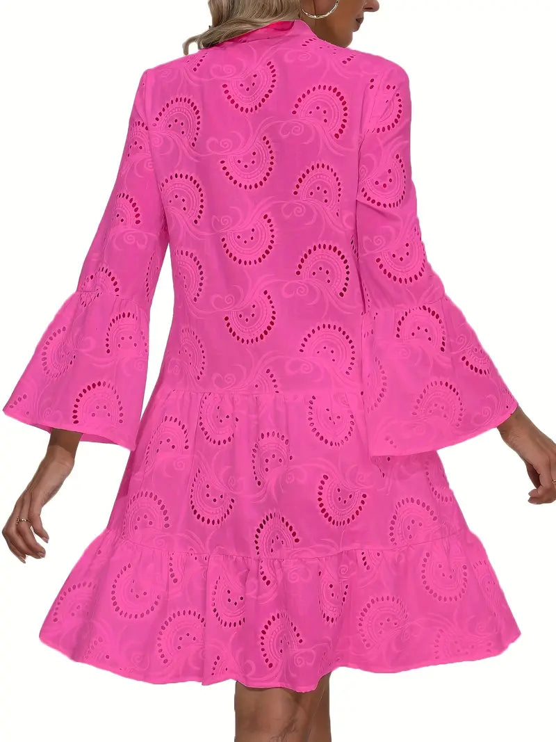 Women's Airy V-Neck Shirt Dress