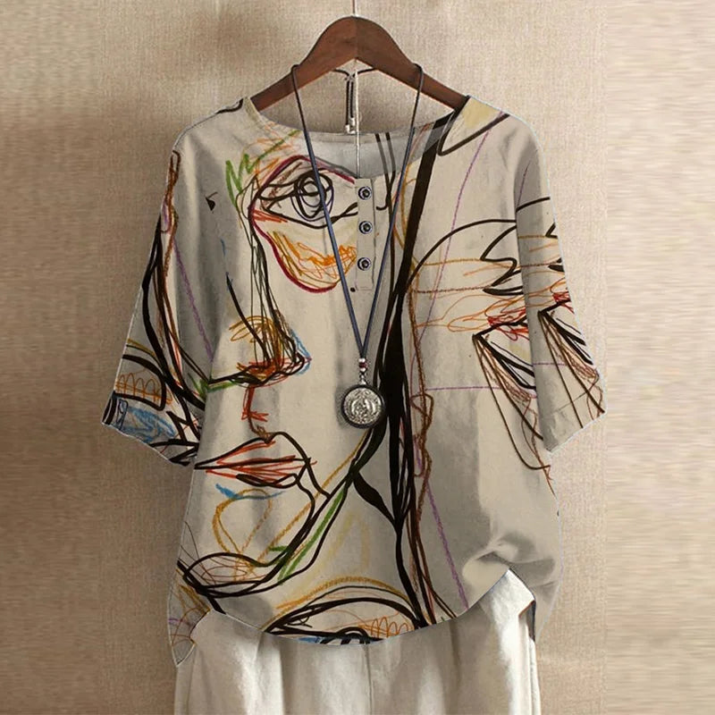 Women's Vintage Floral Blouse