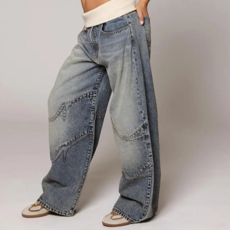 Women's Y2K Baggy Wide Leg Jeans