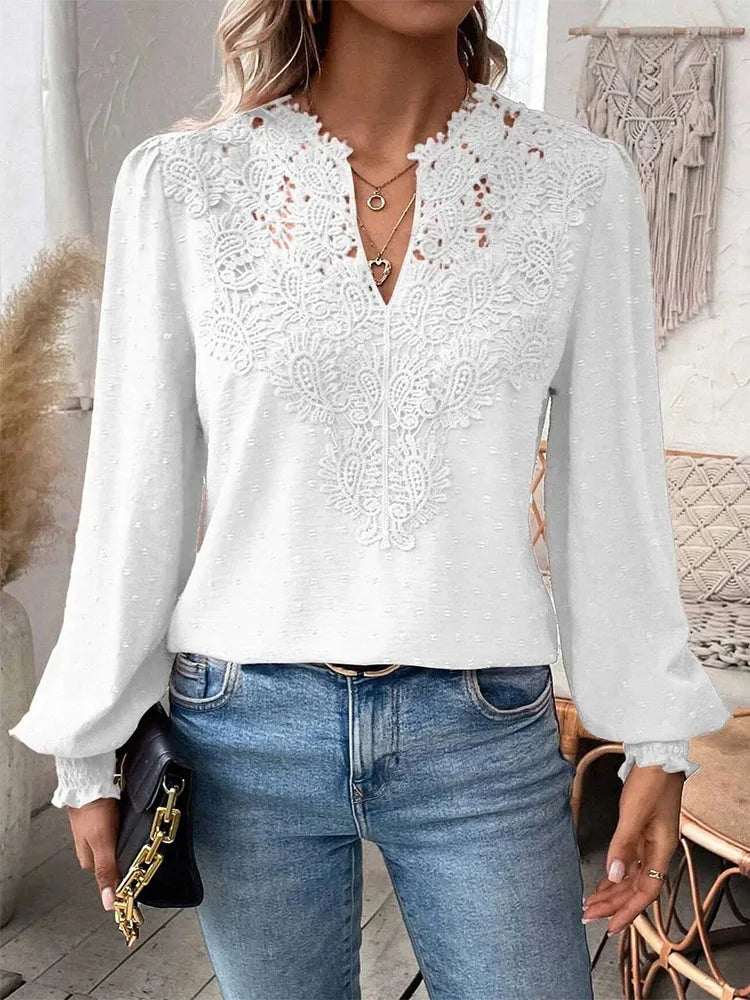 Women's Lace-Detail Blouse