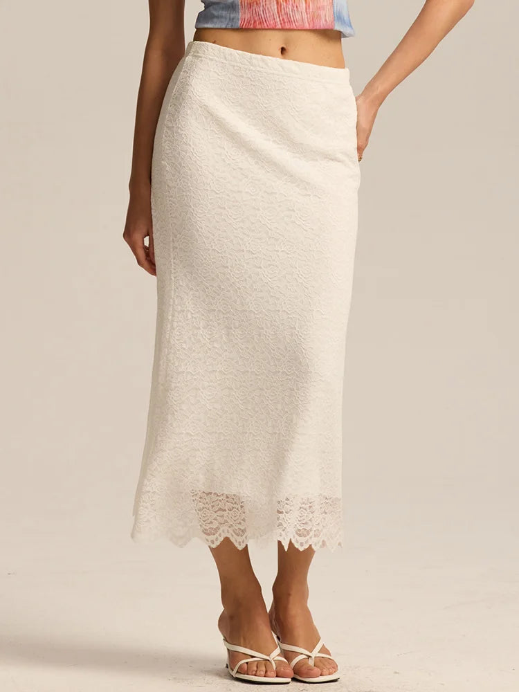 Women's Lace Bodycon Maxi Skirt