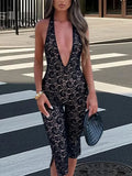 Women's Lace Split Jumpsuit