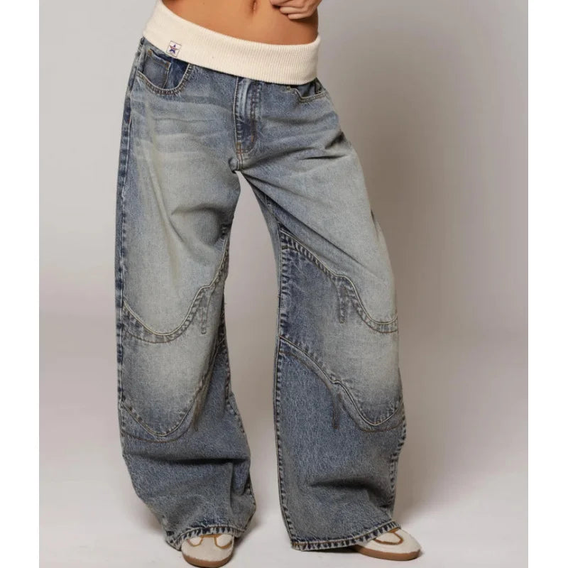 Women's Y2K Baggy Wide Leg Jeans