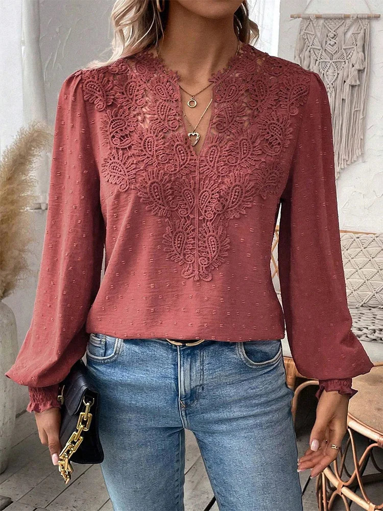 Women's Lace-Detail Blouse