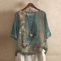 Women's Vintage Floral Blouse