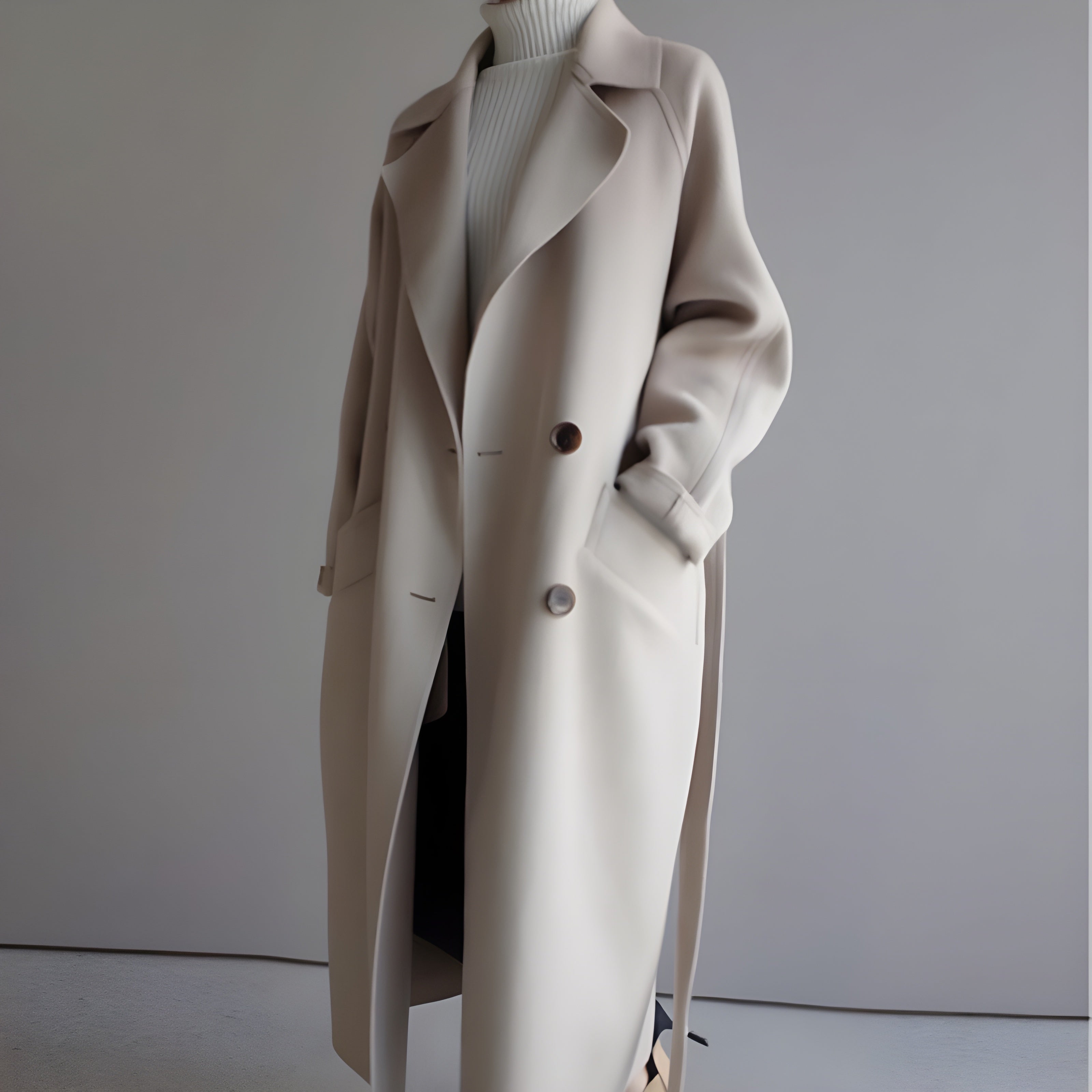Women's Double-Breasted Wool Coat
