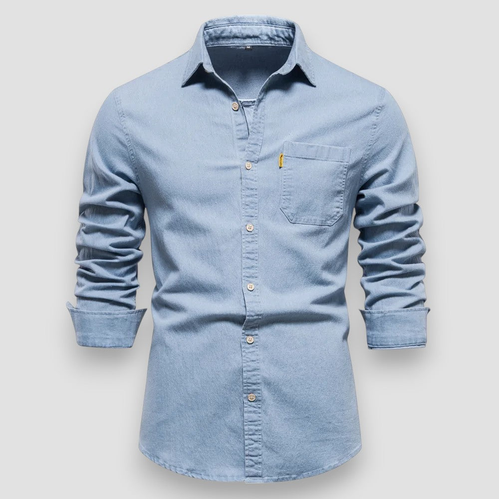 Men's Slim Fit Denim Shirt