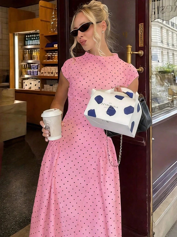 Women's Polka Dot Long Party Dress
