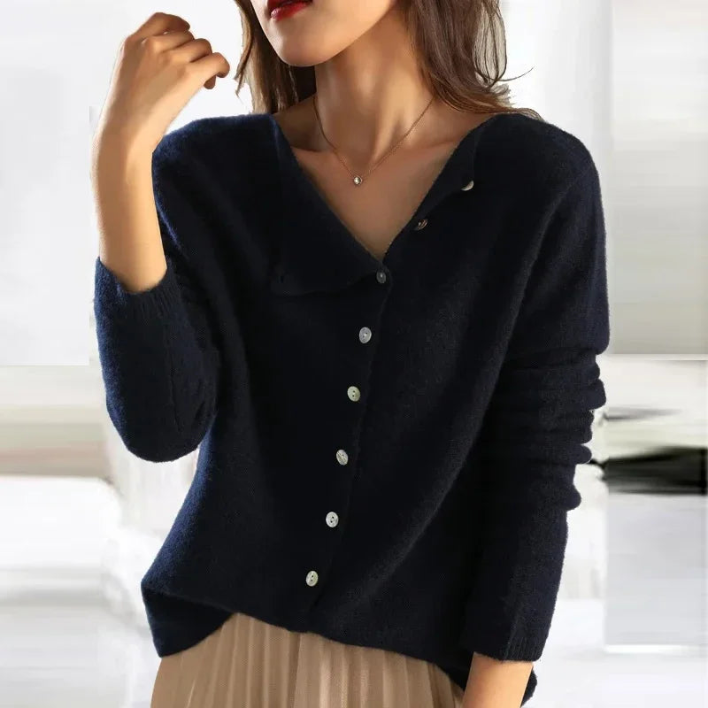 Women's Button-Front Knit Sweater
