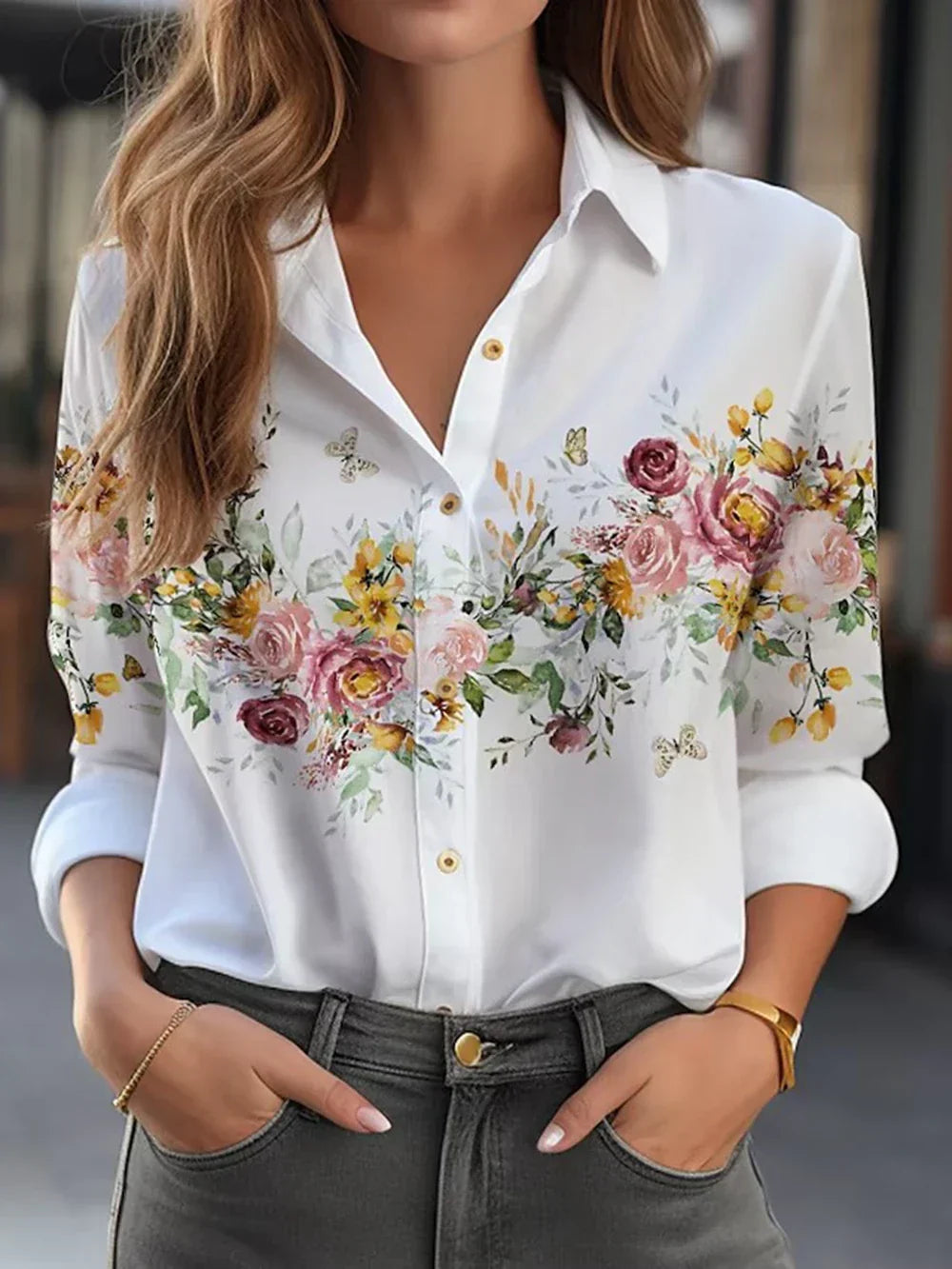 Women's Floral Print Blouse