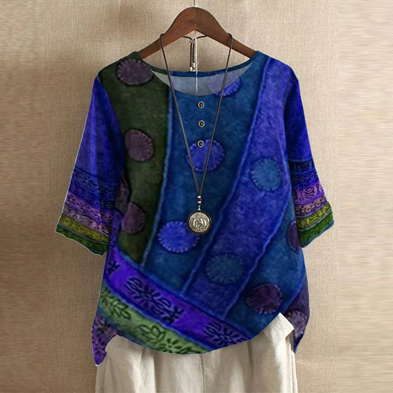 Women's Vintage Floral Blouse