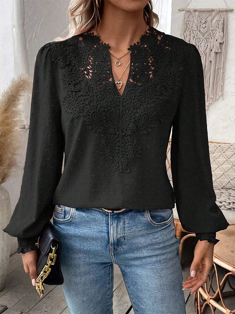 Women's Lace-Detail Blouse