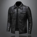 Men's Vegan Leather Moto Jacket